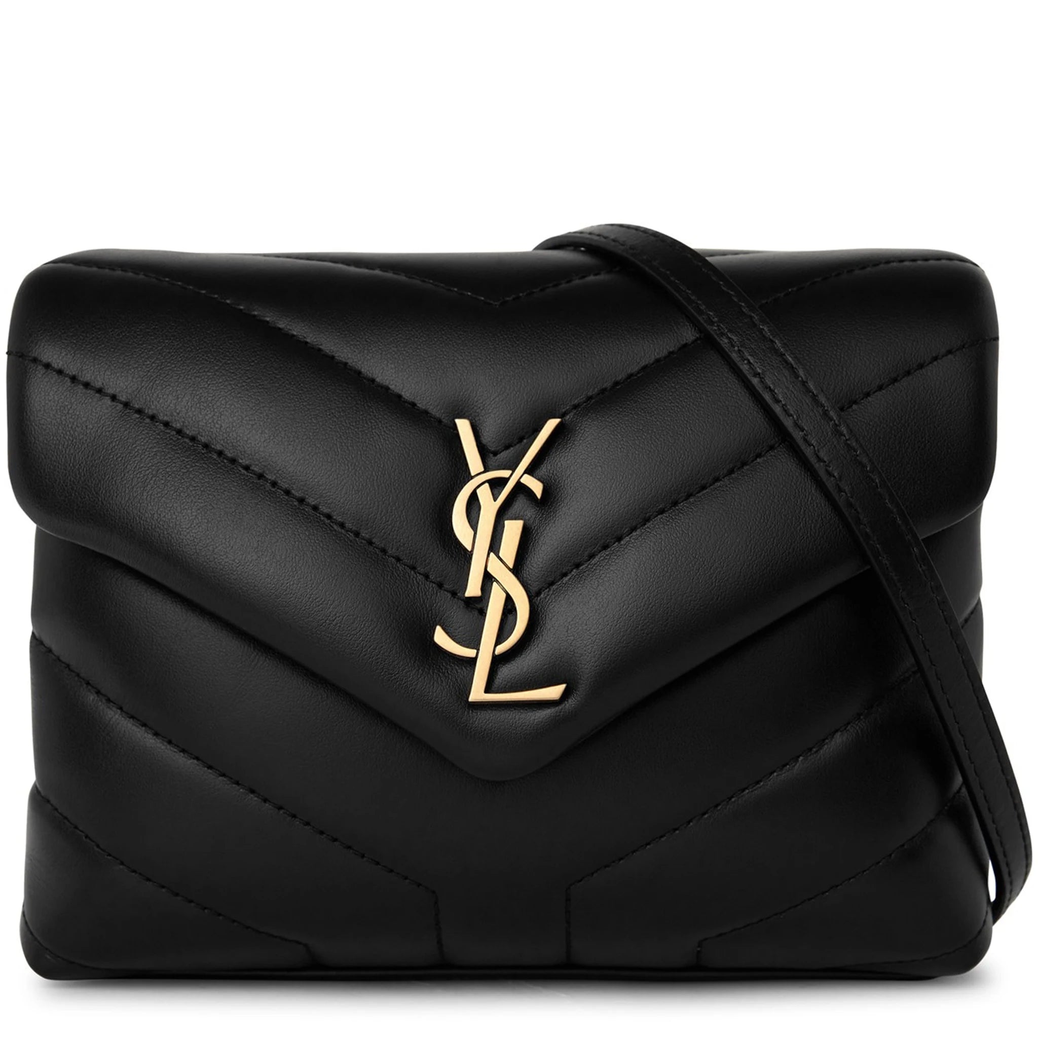 Saint Laurent Loulou Quilted Black Shoulder Bag